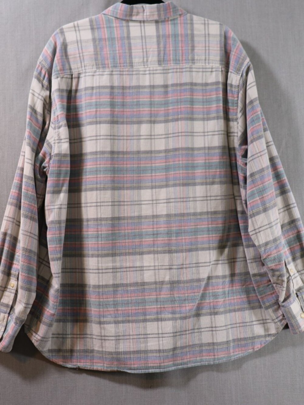 Tommy Bahama Mens 1XL Coastline Cloud Cream Soft Cord Plaid Long Sleeve Shirt - Picture 6 of 11